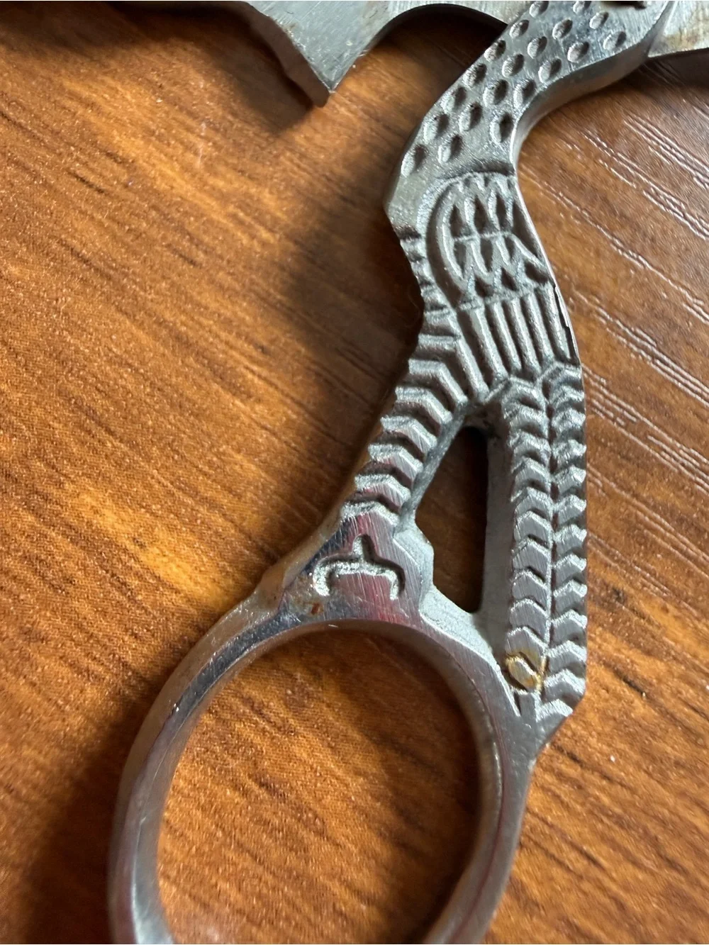Vintage Silver Stork Grooming Scissors